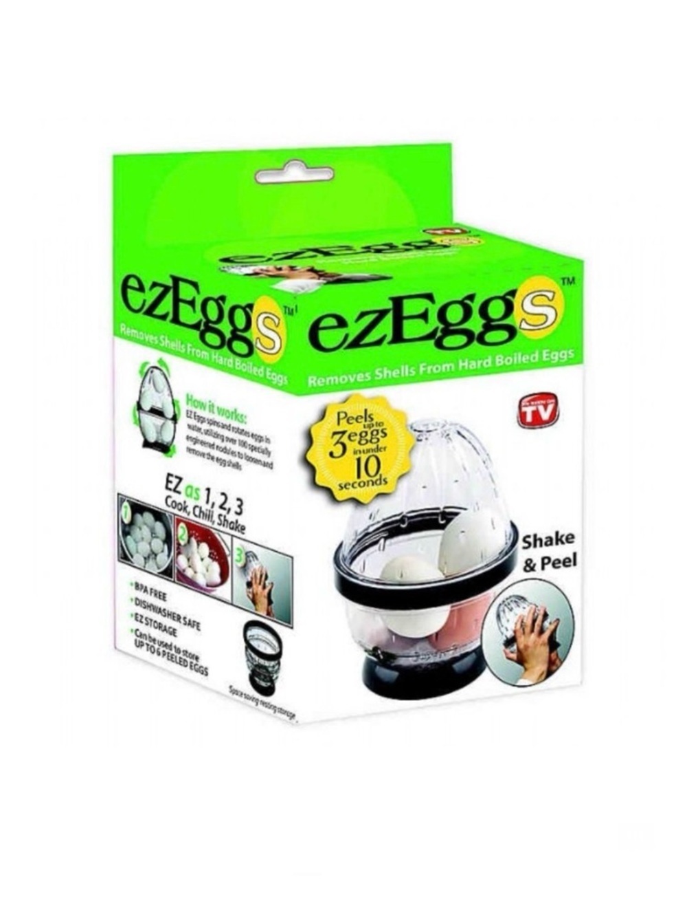 AS SEEN ON TV ezEGG PEELER - BLACK (NEW WITH TAGS)